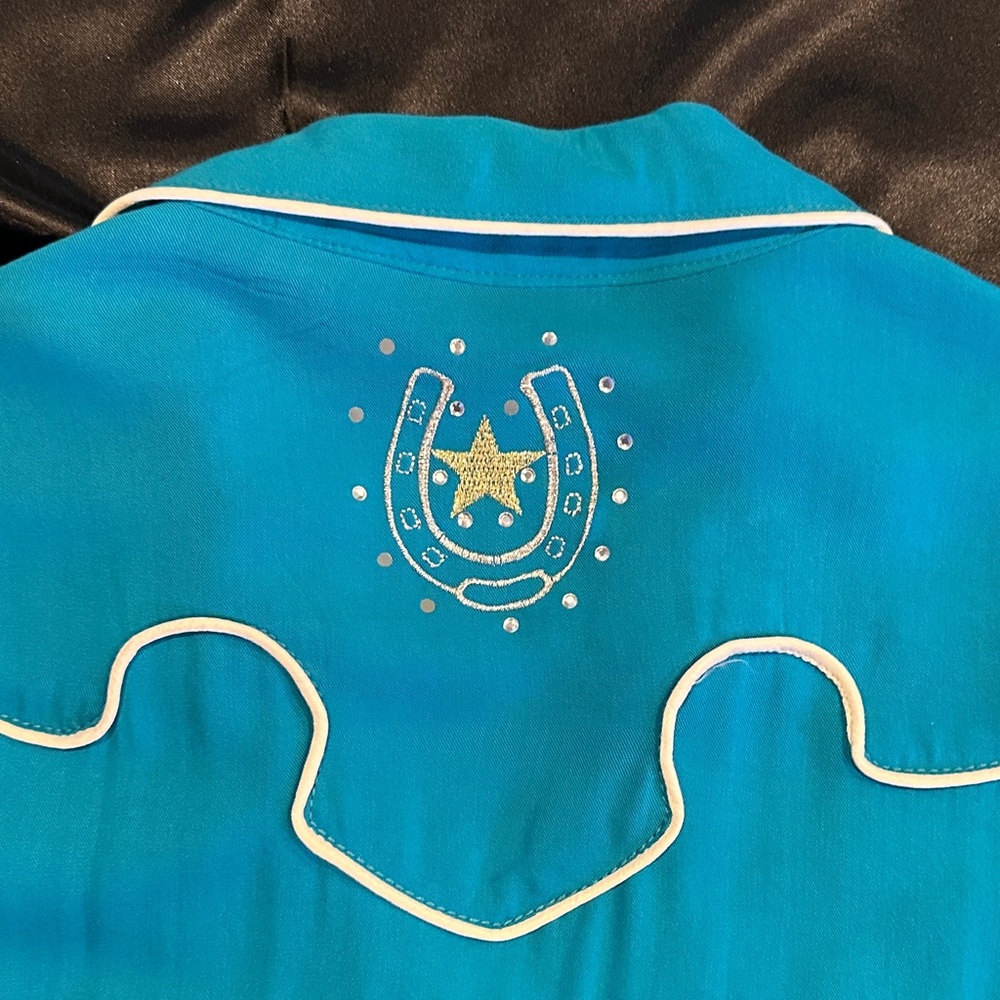 Wrangler Blue Embroidered Mini Dress - Picture 3 of 7